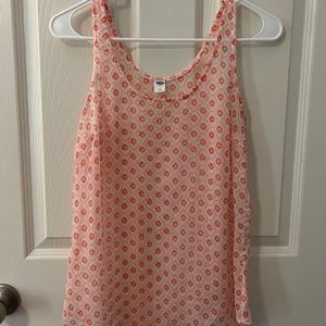 Sheer, floral tank top